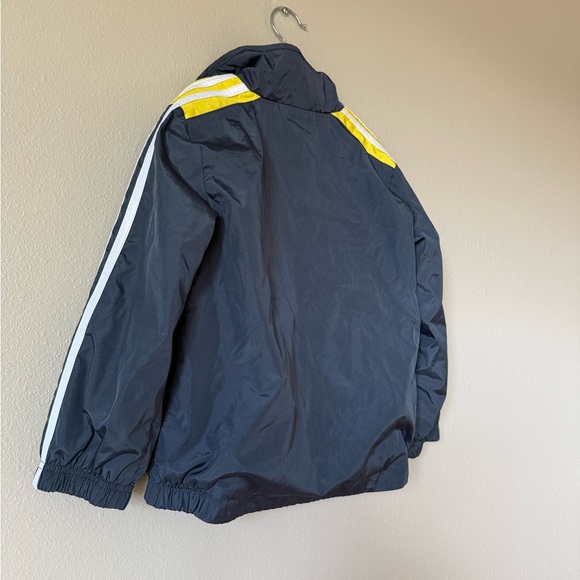 Adidas Kids Navy Blue and Yellow Raincoat - Picture 2 of 6